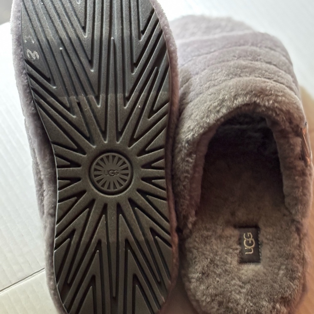 UGG Fluff You Grey Slides Women’s Size 10 #1117473 Brand New No Box - Picture 4 of 4